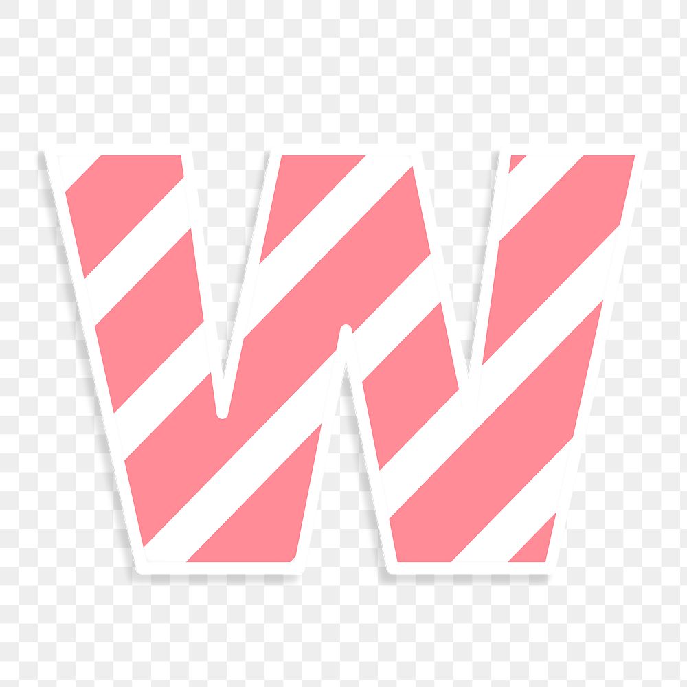 Png letter w striped font