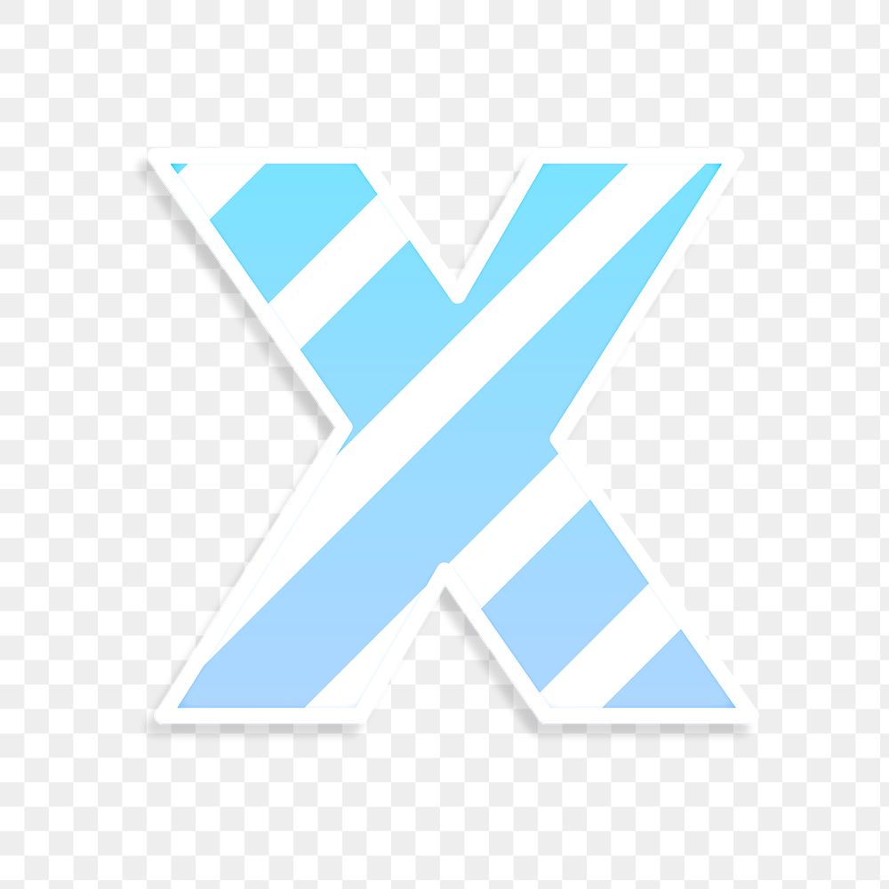 Png letter x striped font