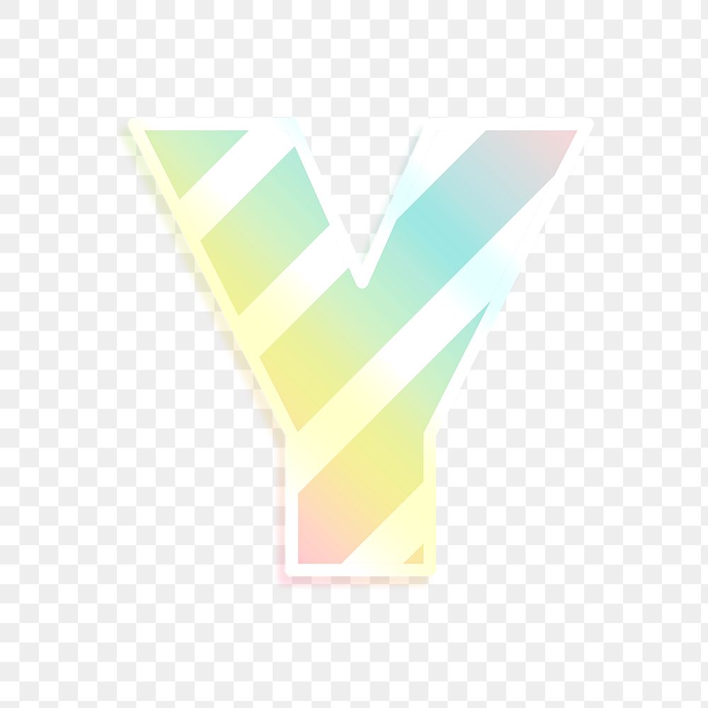 Png letter y rainbow gradient
