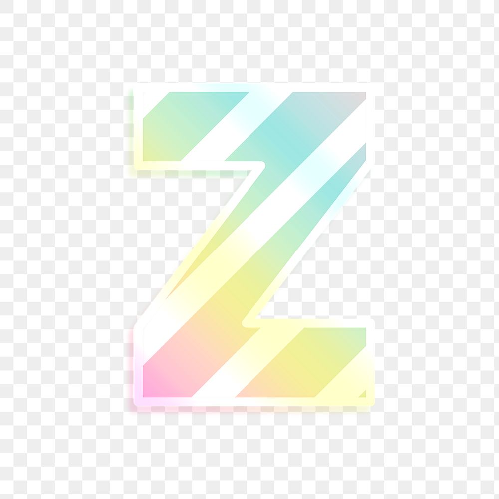 Png letter z rainbow gradient