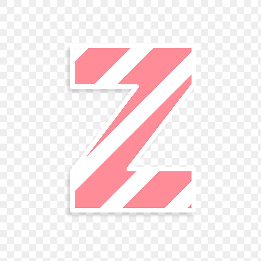 Png letter z striped font