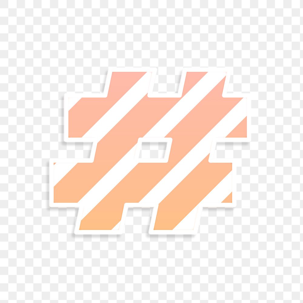 Hashtag symbol png word design