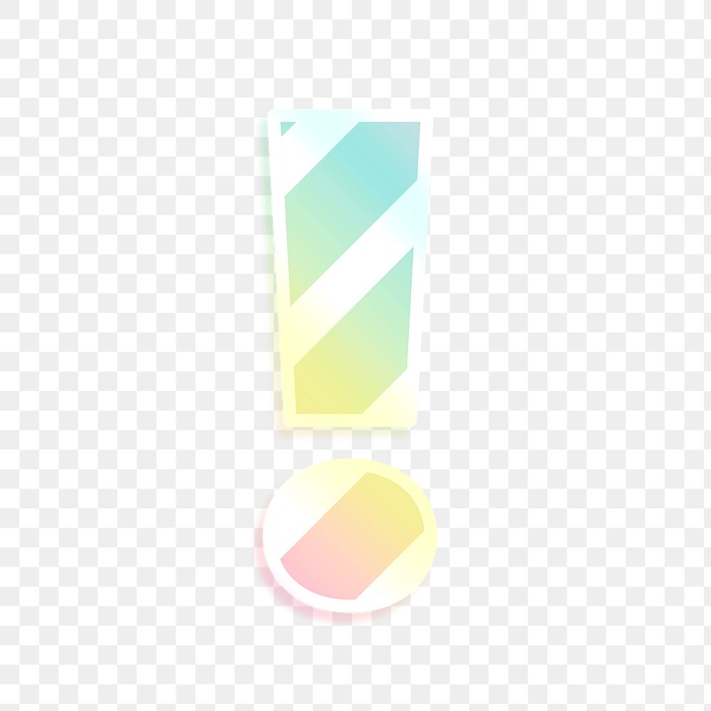 Png exclamation mark typography rainbow strip pattern