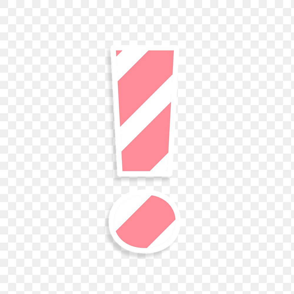 Pink exclamation mark png typography