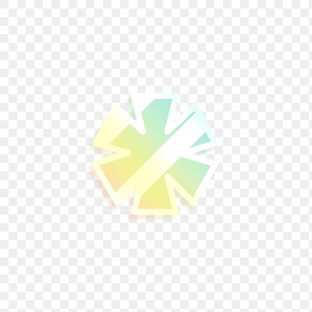 Png asterisk sign typography rainbow strip pattern