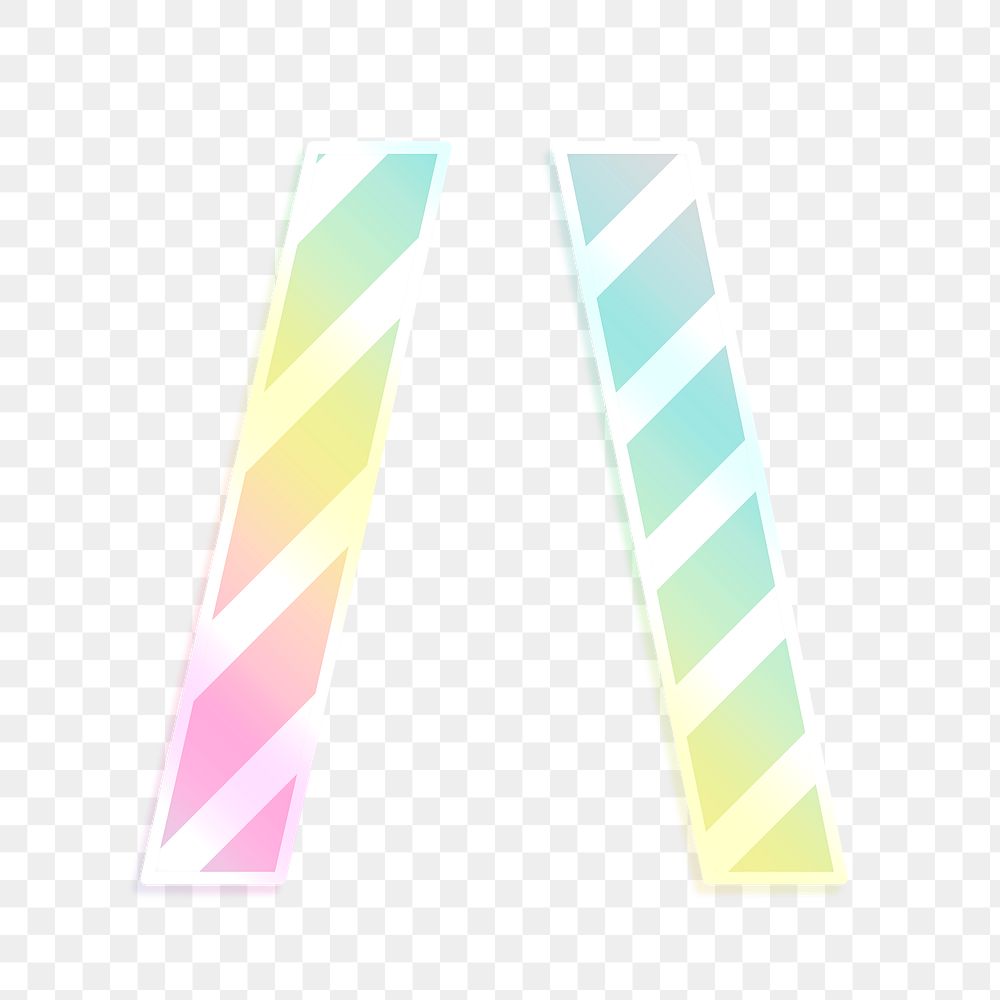Png slash sign typography rainbow strip pattern