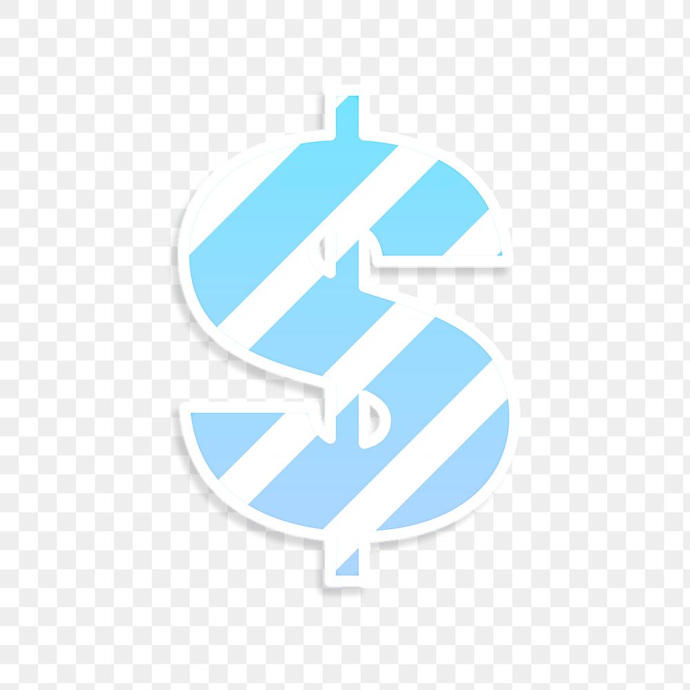 Dollar sign font png typography