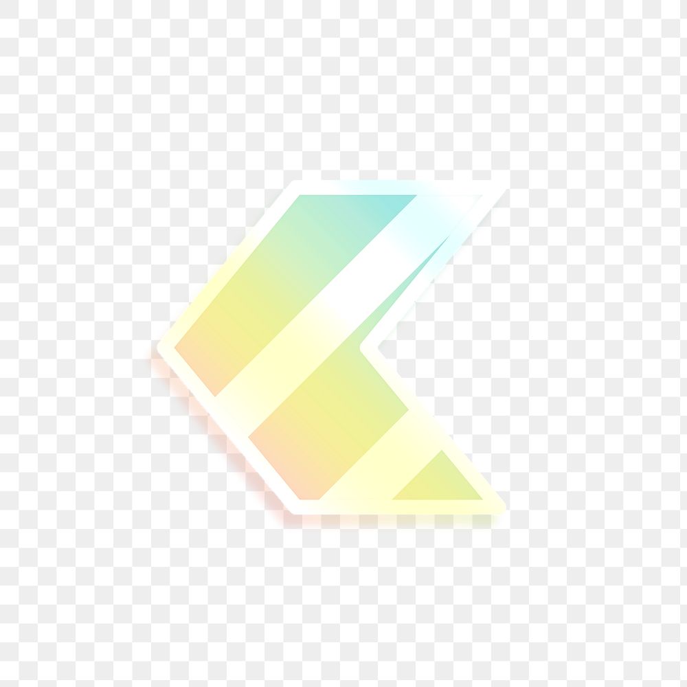 Png less than sign rainbow gradient typography