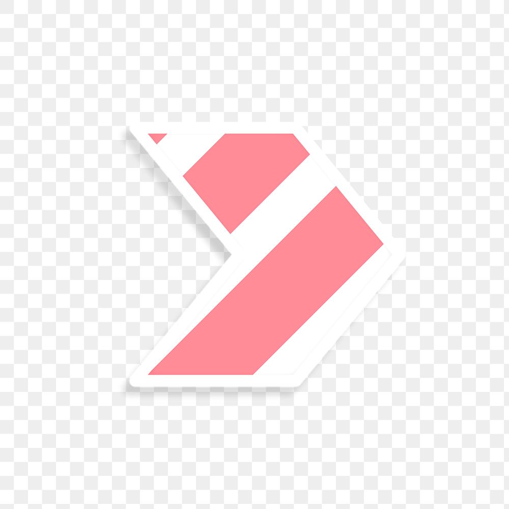 Pink greater than sign png typography