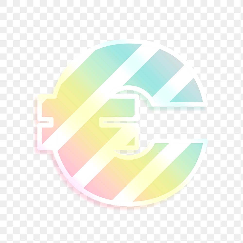 Png euro sign rainbow gradient typography