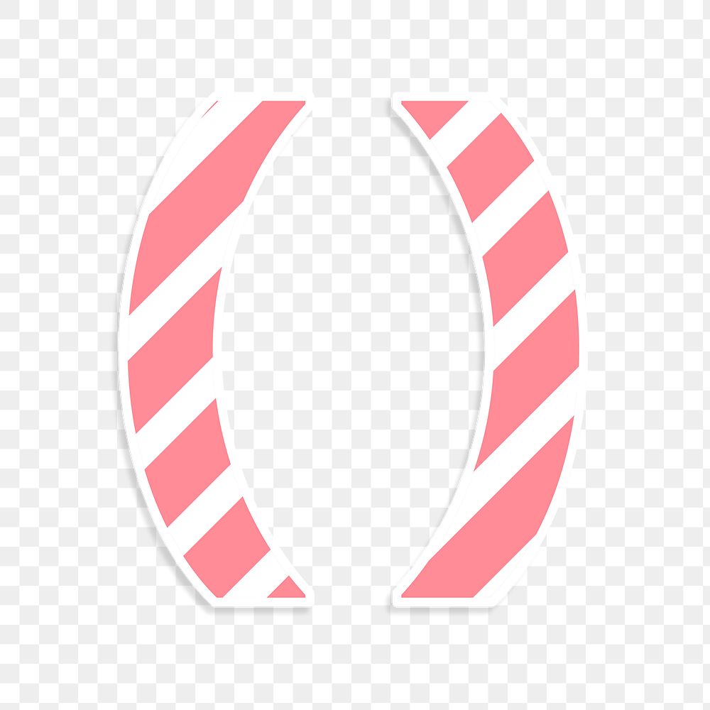 Pink parenthesis symbol png typography