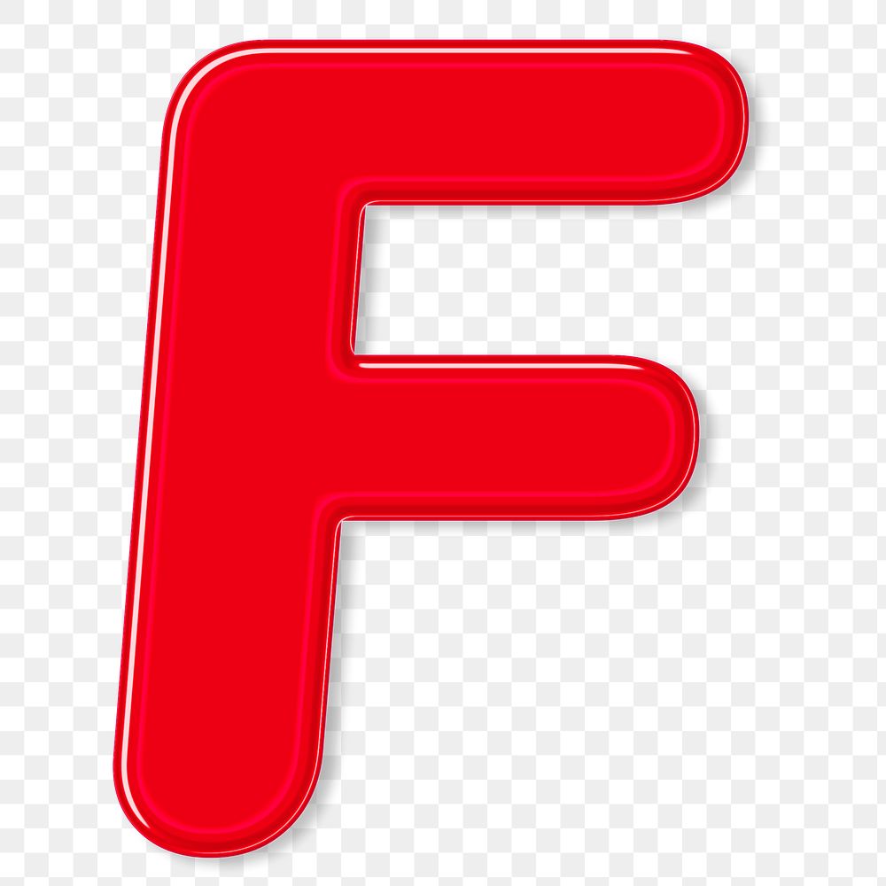 Jelly embossed png letter F typography