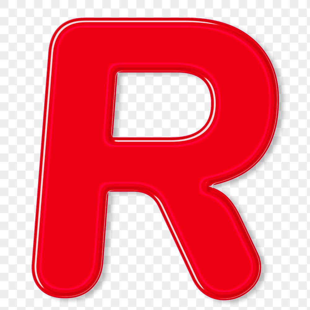Jelly png bold embossed letter R font