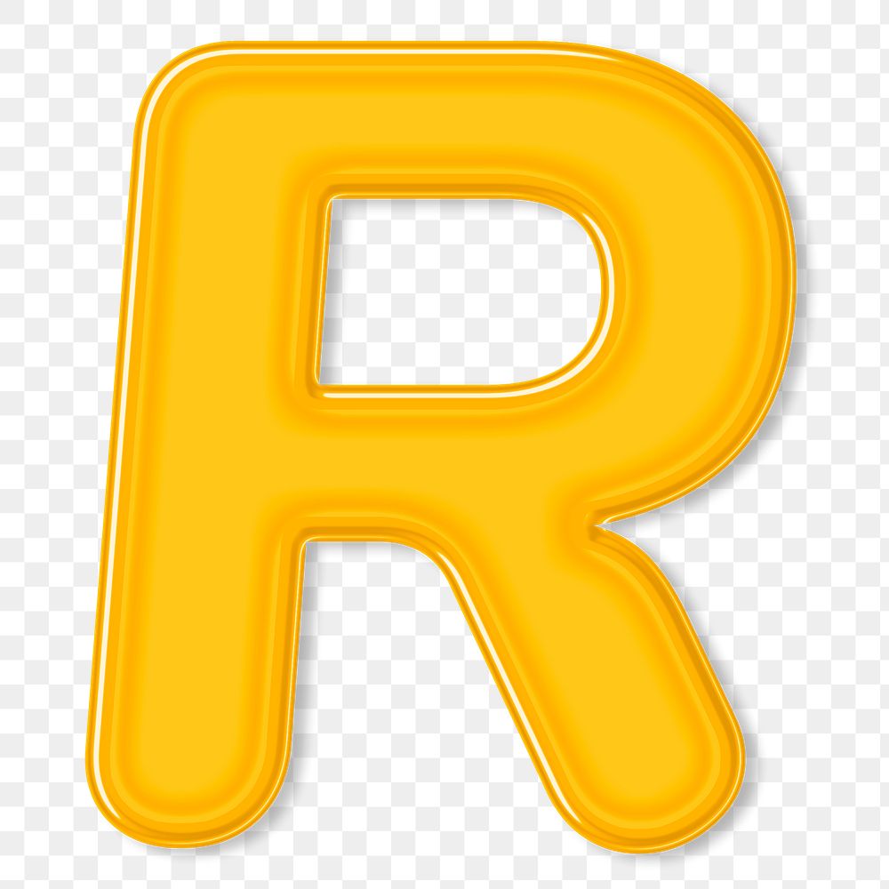 Jelly png bold embossed letter R font
