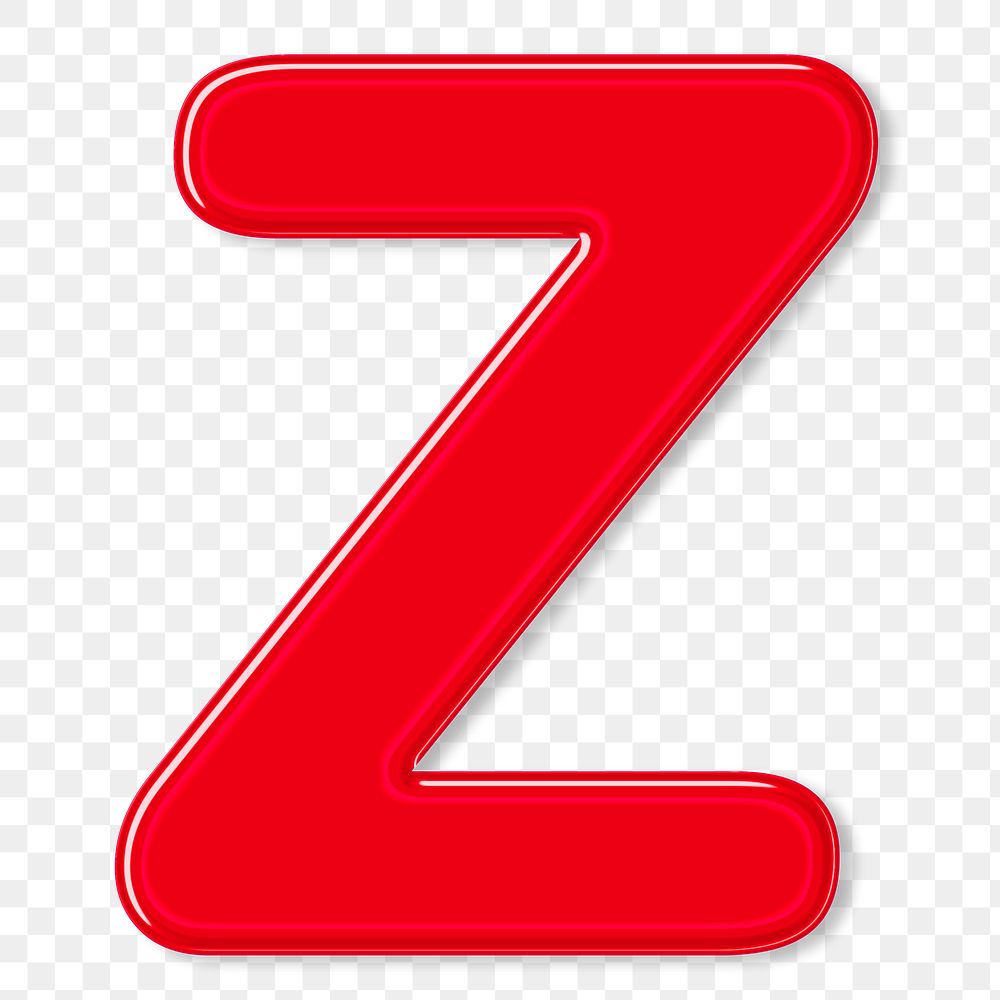 Png jelly glossy bold letter Z sticker