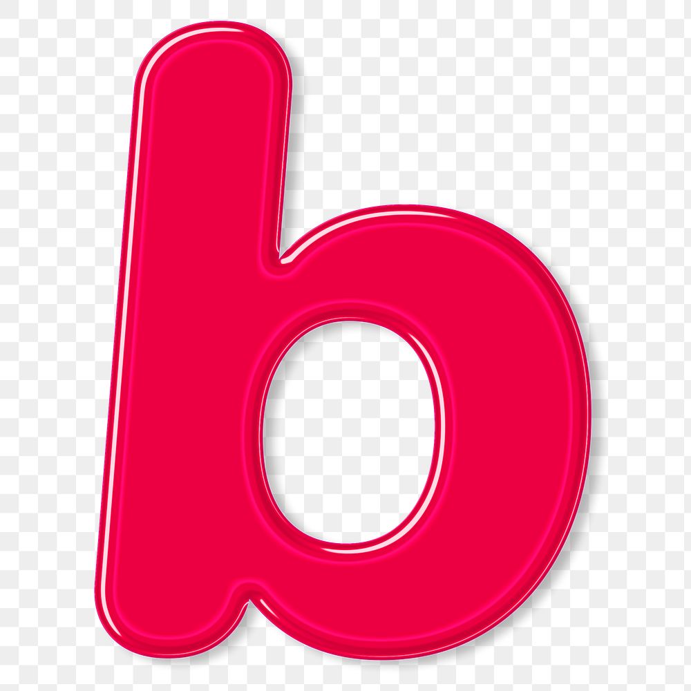 Letter b png bold jelly glossy typography