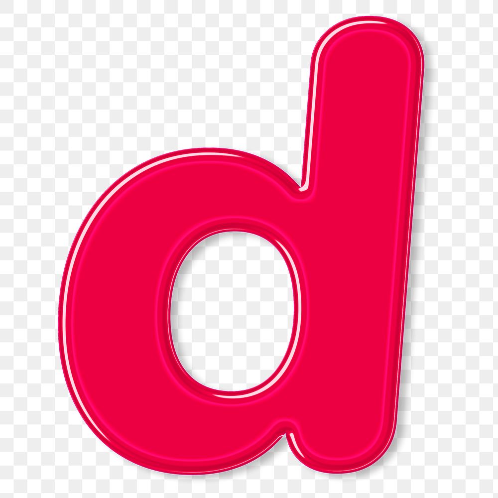 Png jelly embossed letter d typography