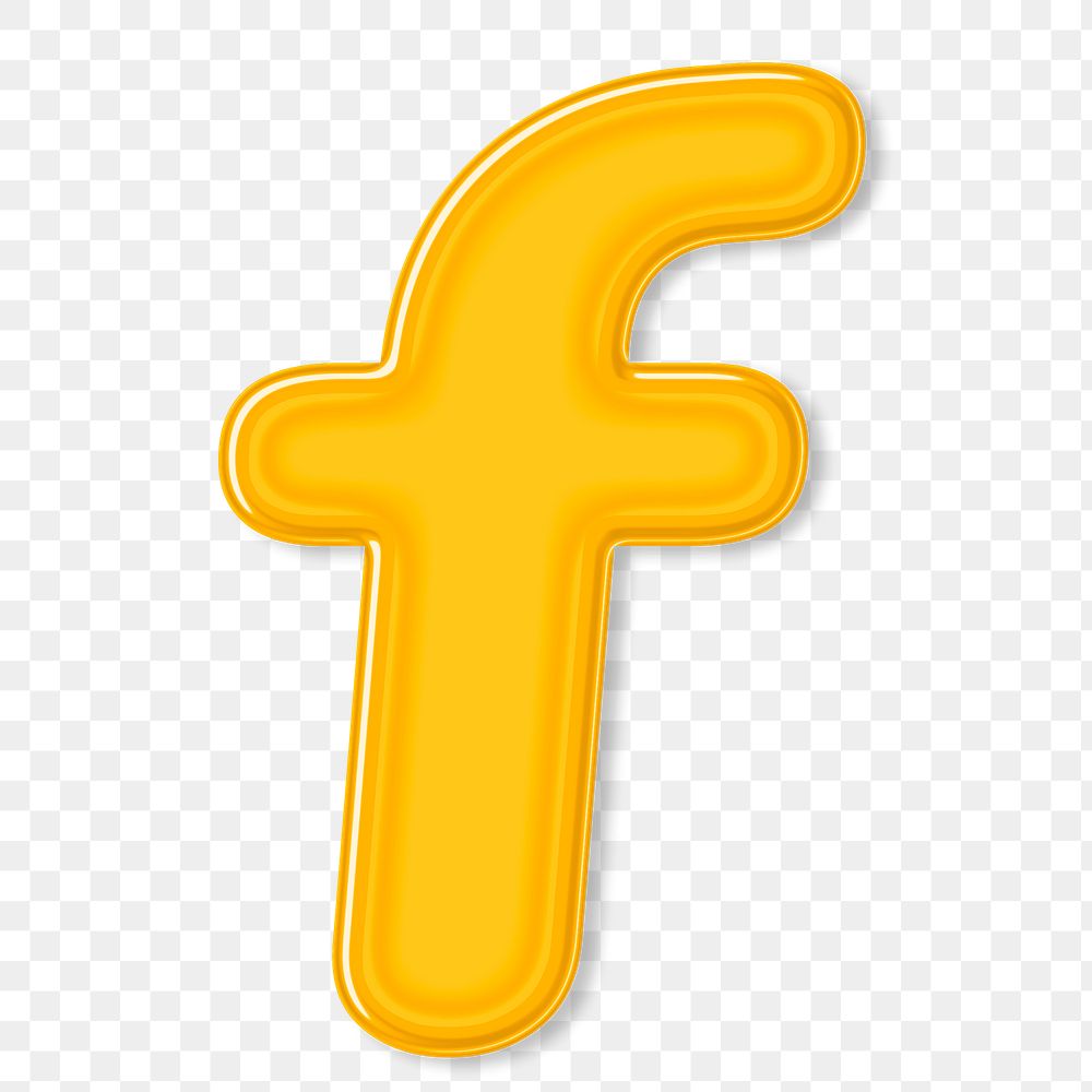 Jelly embossed png letter f typography