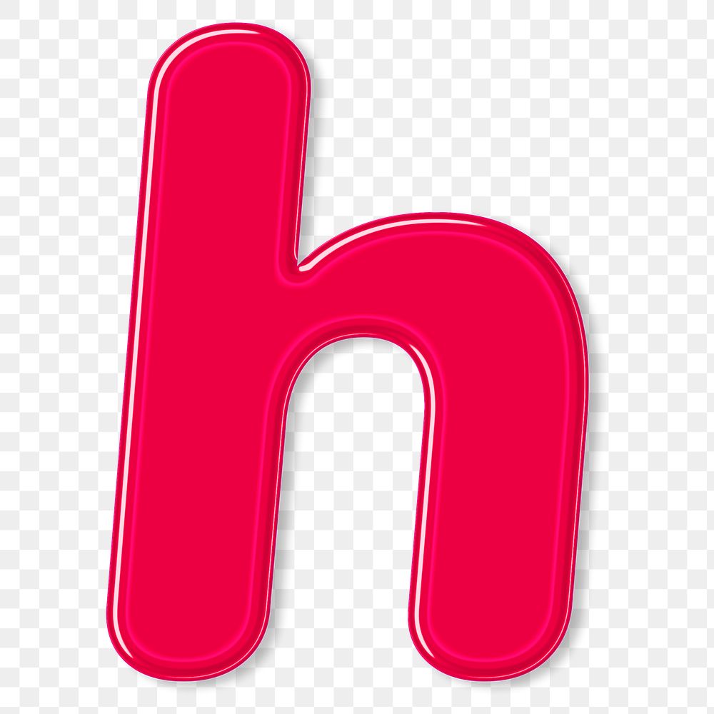 Bold jelly candy png embossed letter h sticker