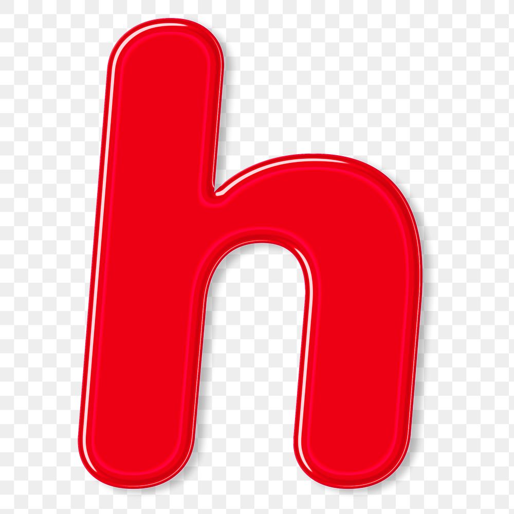 Bold jelly candy png embossed letter h typography