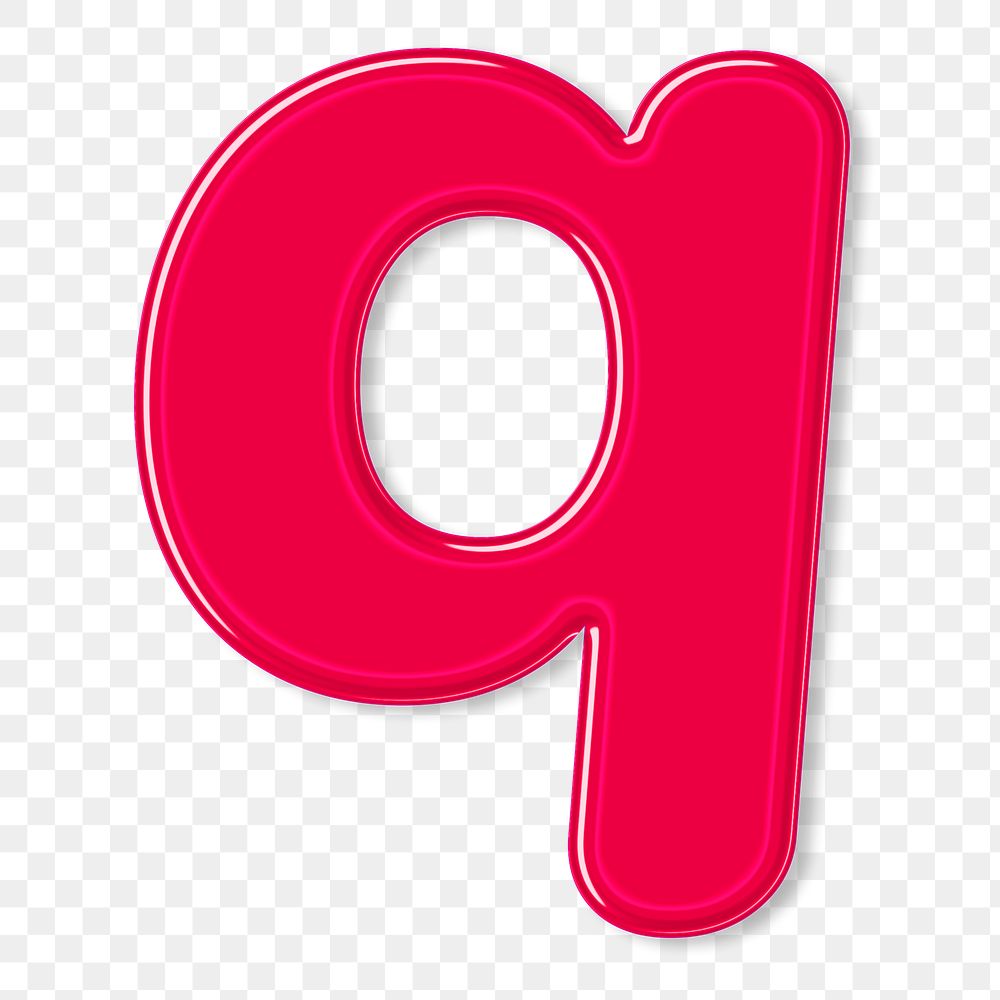 Bold jelly candy png embossed letter q typography