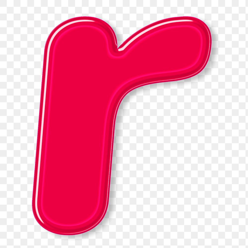 Jelly png bold embossed letter r font