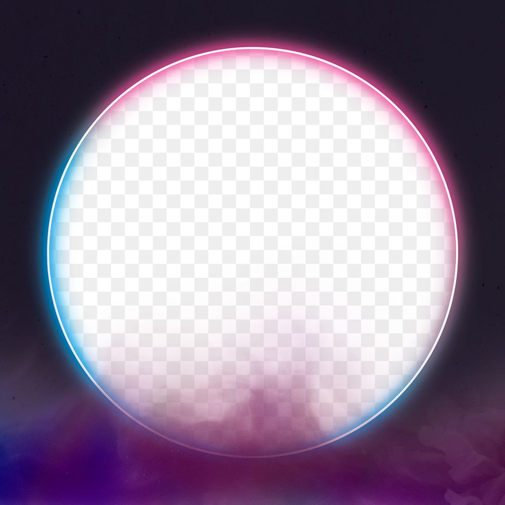 Gradient glowing frame png smoke effect background foggy