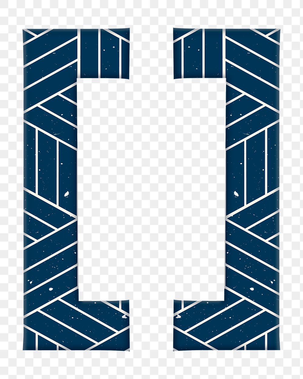 Png square brackets geometric Japanese inspired pattern font