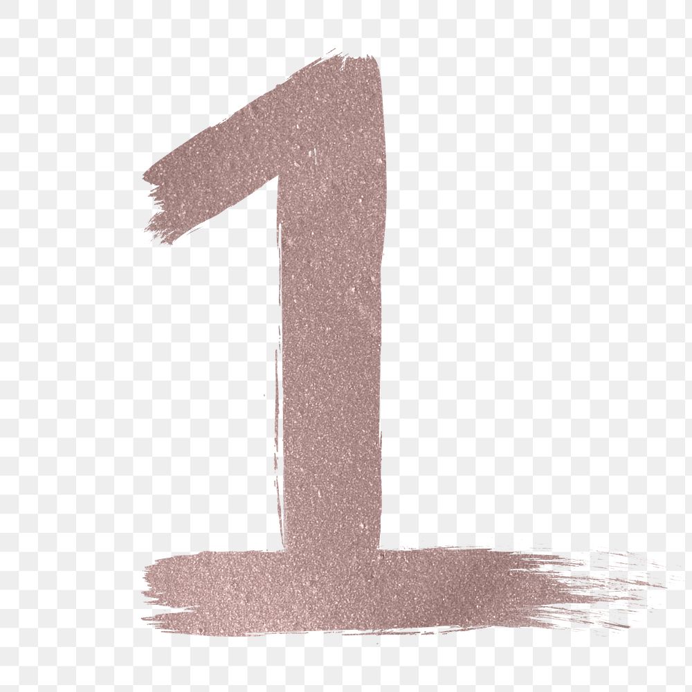 Number 1 png brush stroke | Premium PNG Sticker - rawpixel