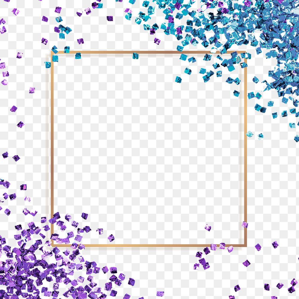 Shimmery border png festive gradient glitter frame