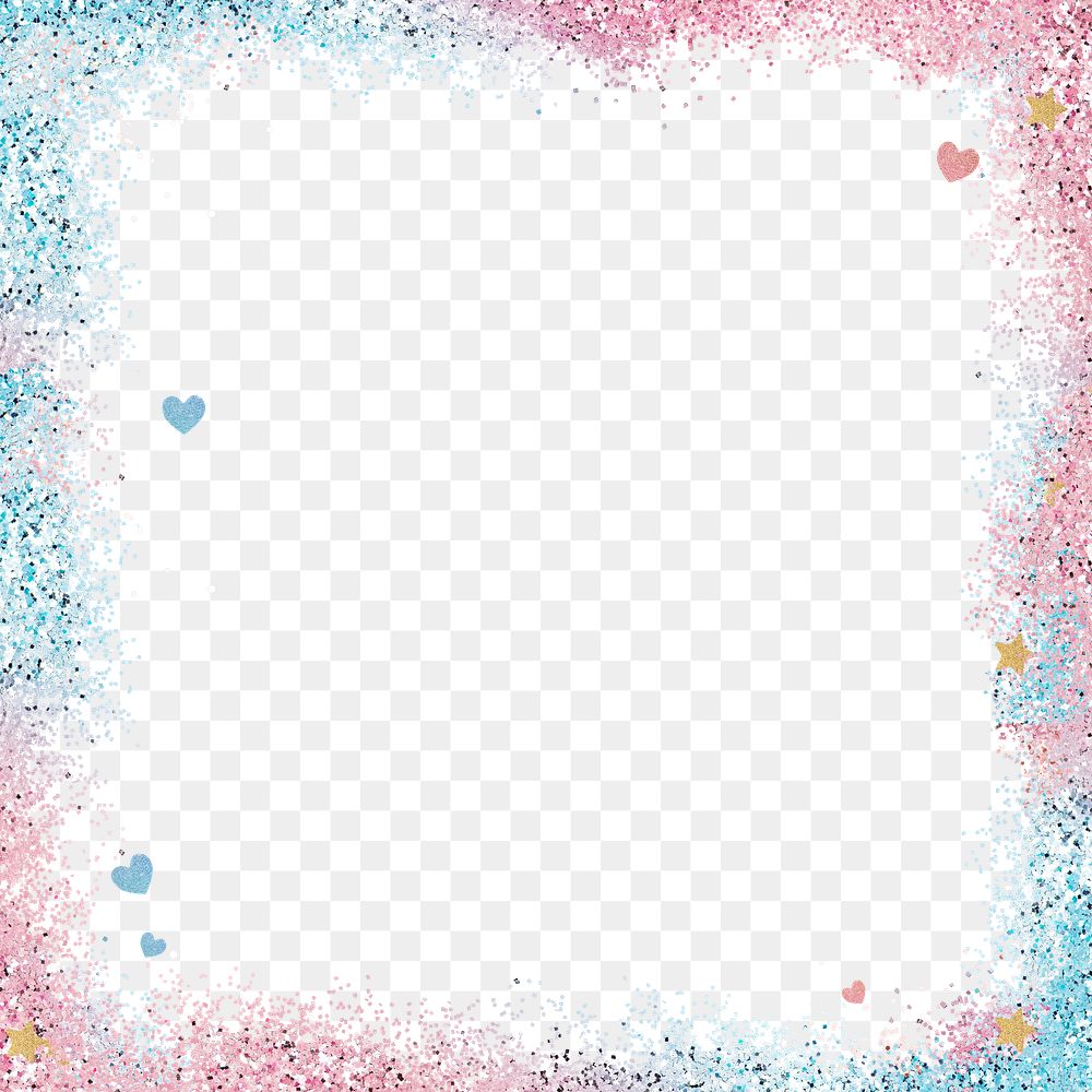 Shiny frame png gradient pink blue background