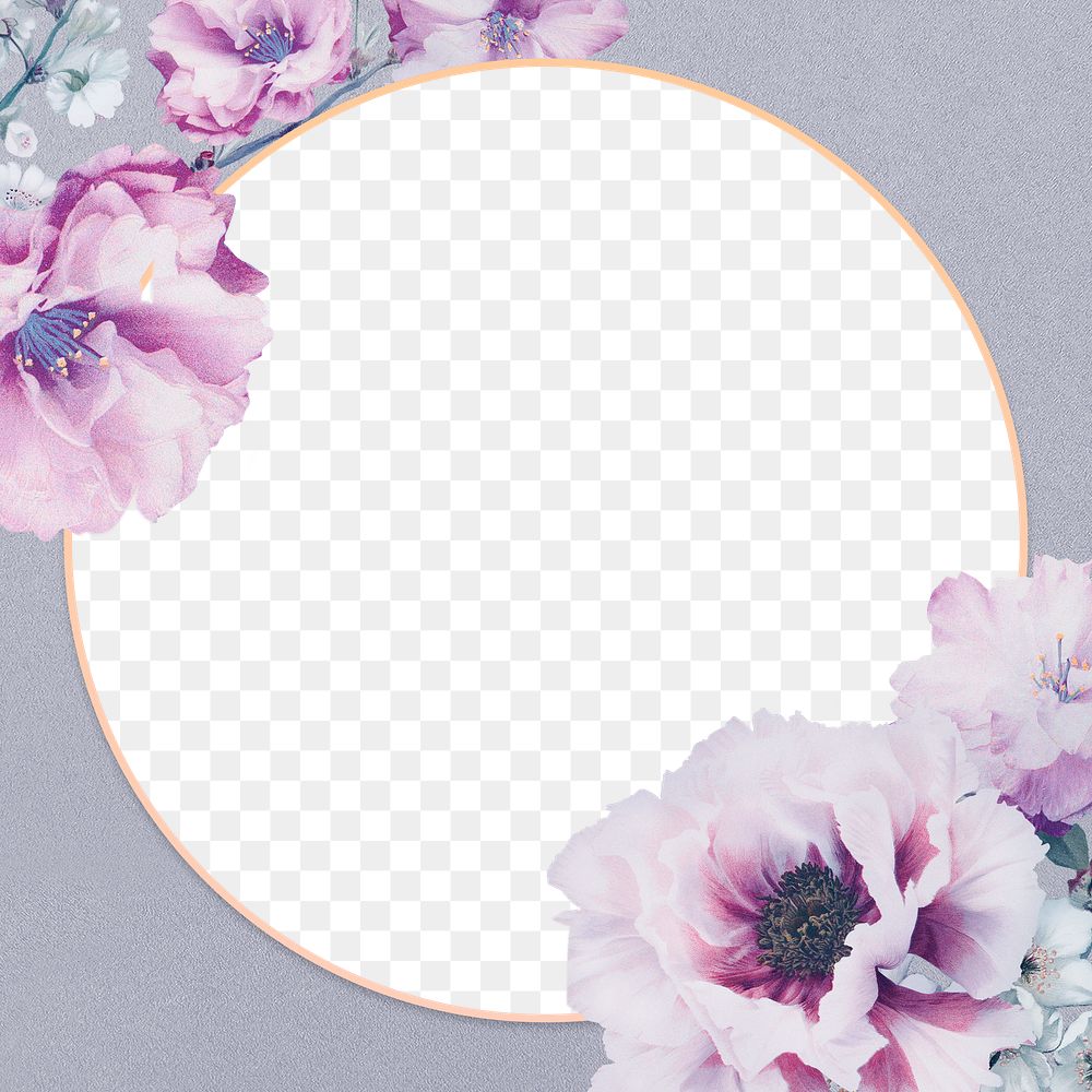 Blooming cherry blossom frame png
