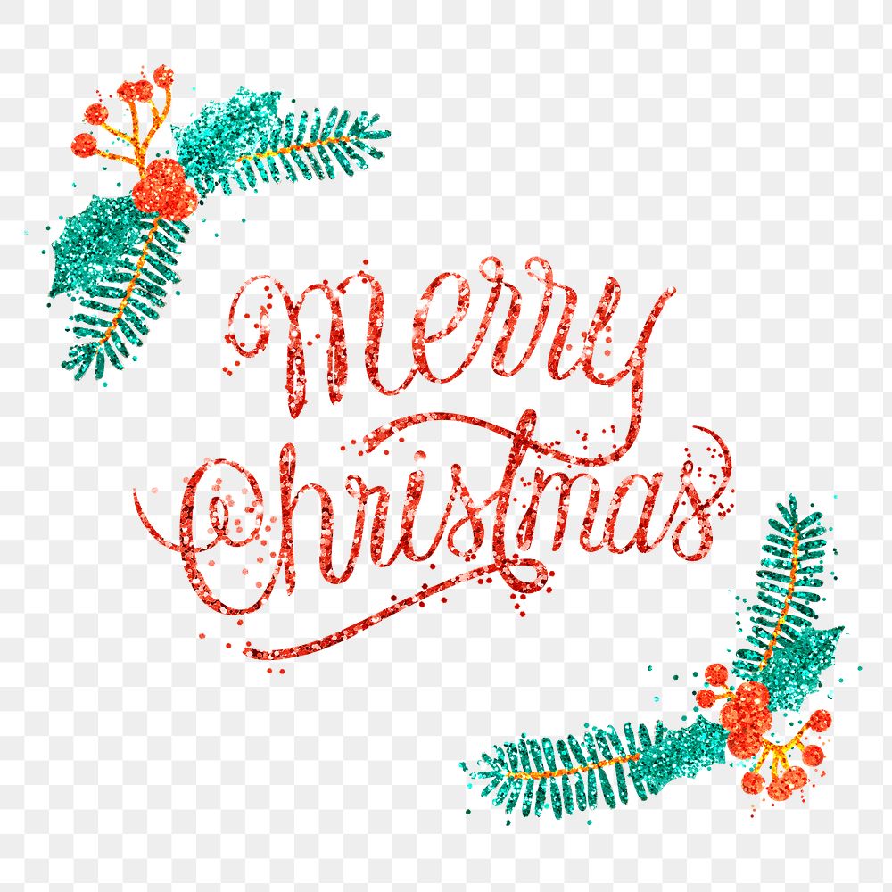 Merry Christmas message png sticker handwritten