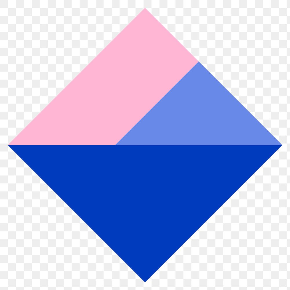 Png pink and blue rhombus geometric design element