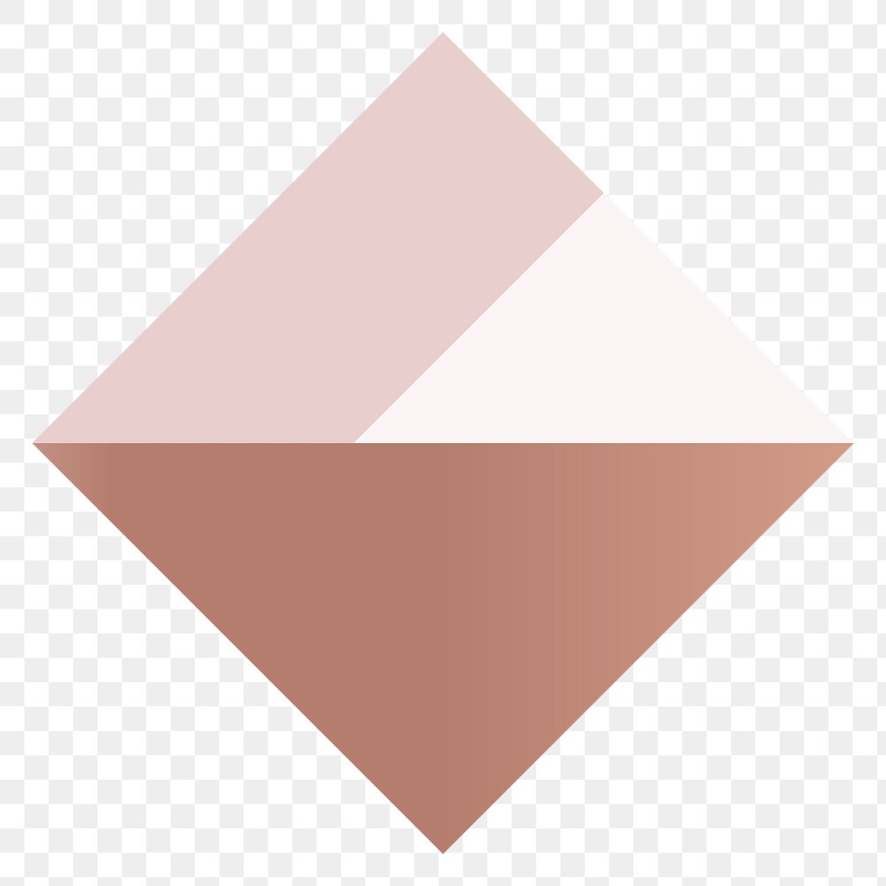 PNG nude pink iceberg geometric design element on transparent background