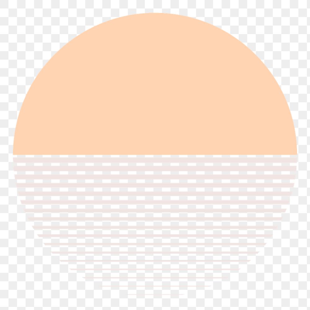 PNG Pastel orange sun aesthetic design element