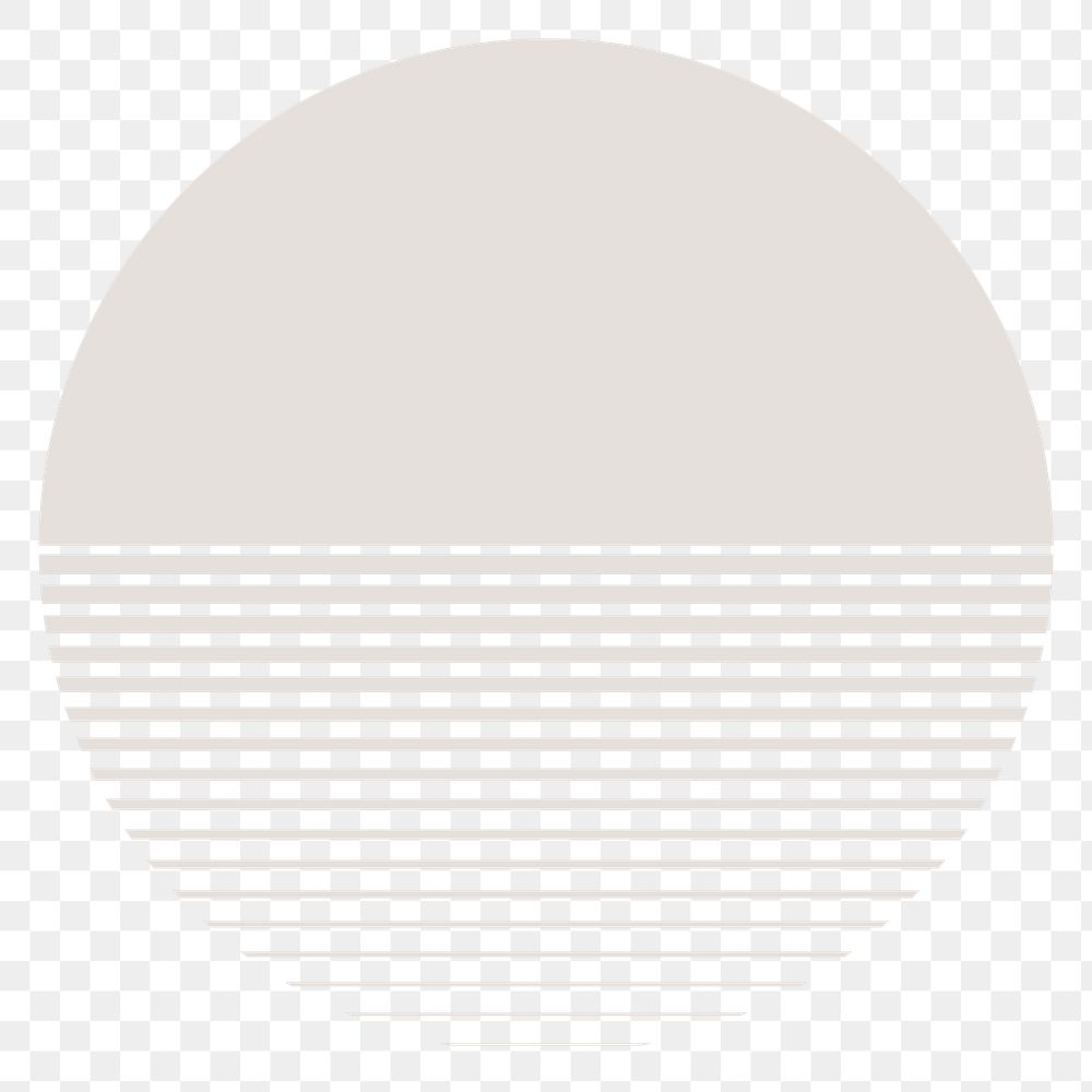 PNG gray moon aesthetic design element on transparent background