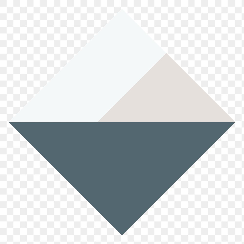 Png winter gray rhombus geometric sticker