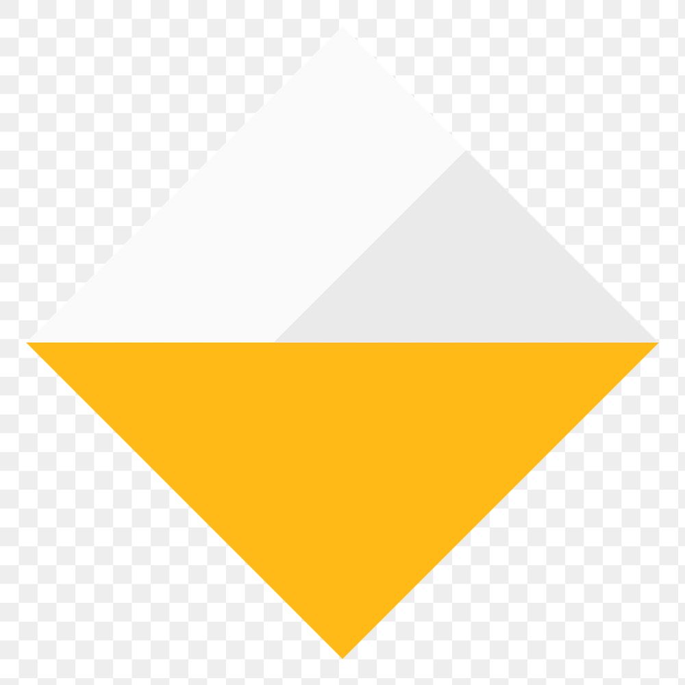 Png gray and yellow iceberg geometric sticker