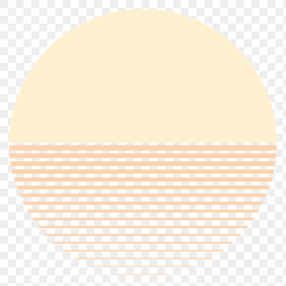 Png pastel orange sun aesthetic design element