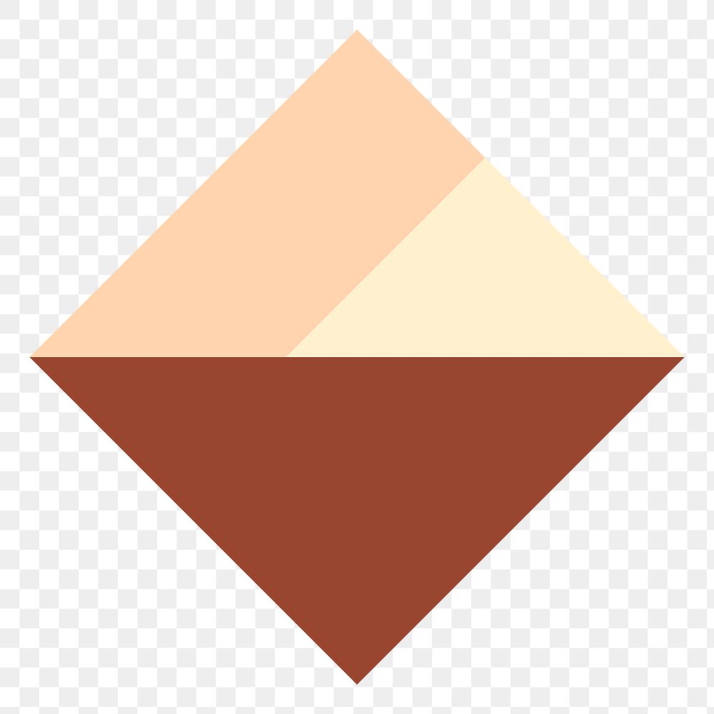 Png retro sunset rhombus geometric sticker