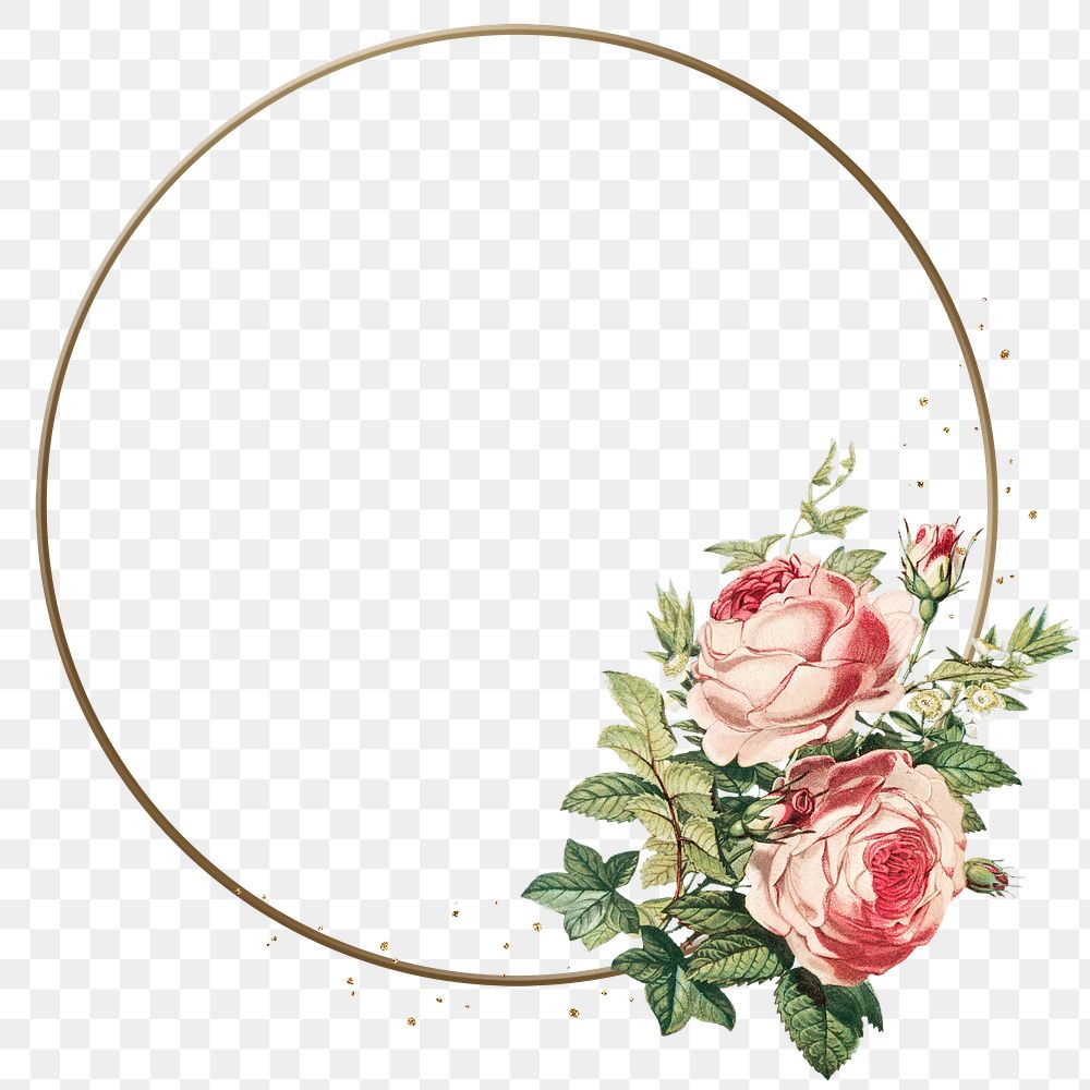 Png flower frame pink vintage | Free PNG - rawpixel