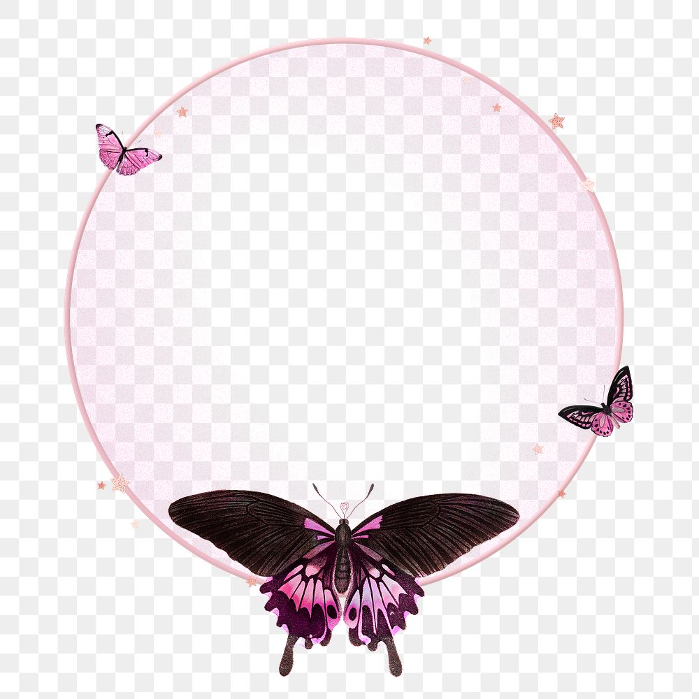 PNG butterfly frame transparent design space