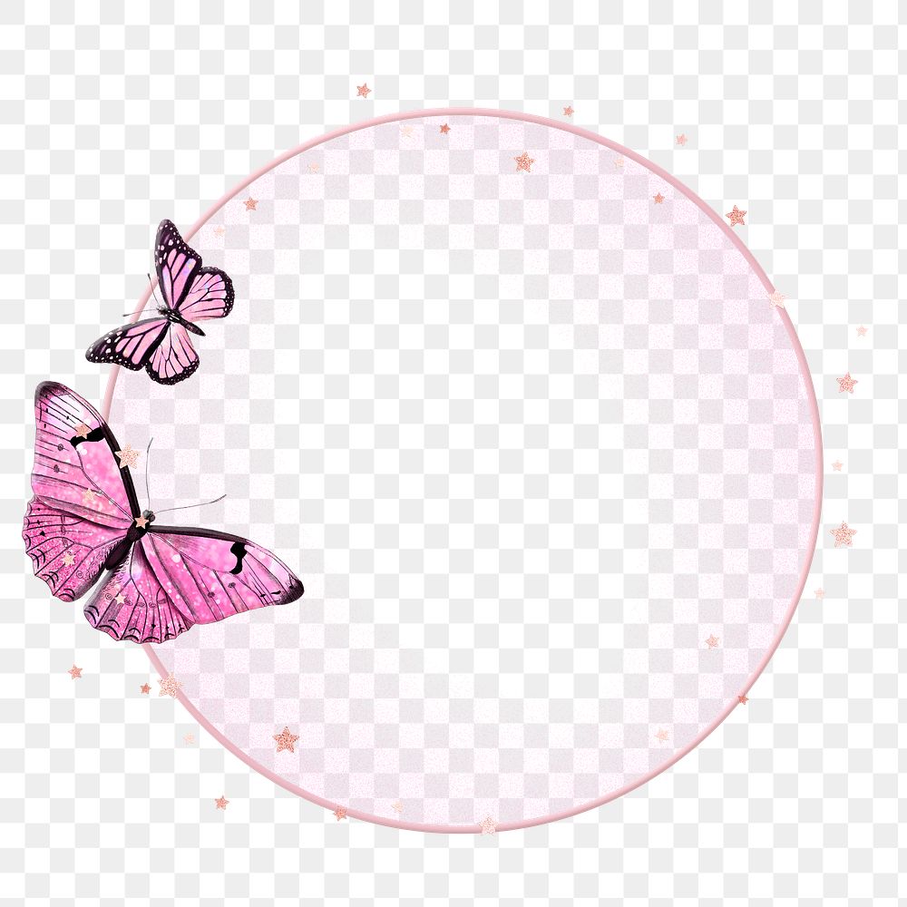 PNG butterfly frame transparent design space
