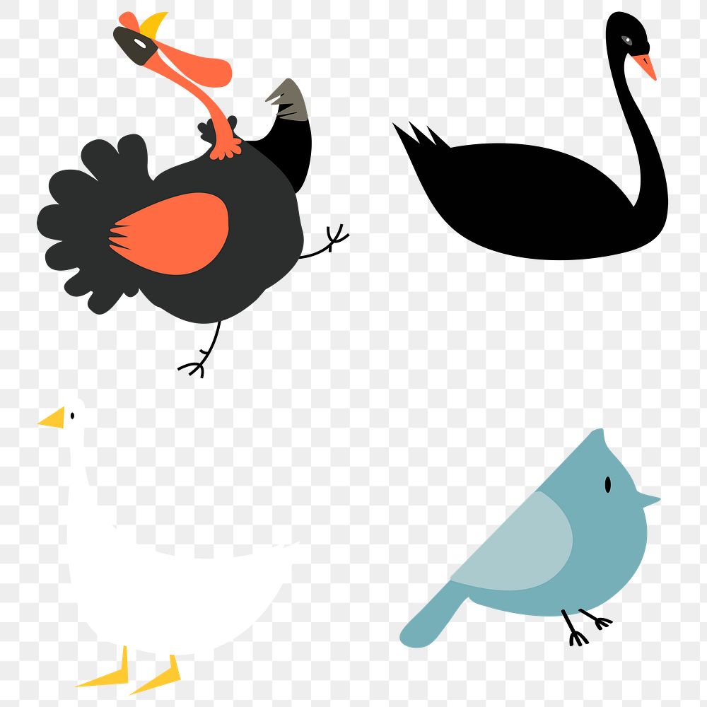 Png birds cute animal stickers