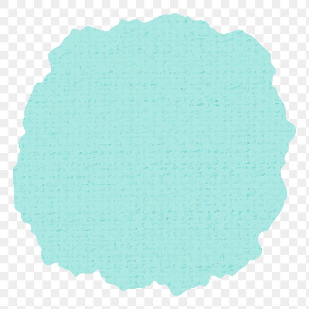Png blue textured circle sticker in pastel