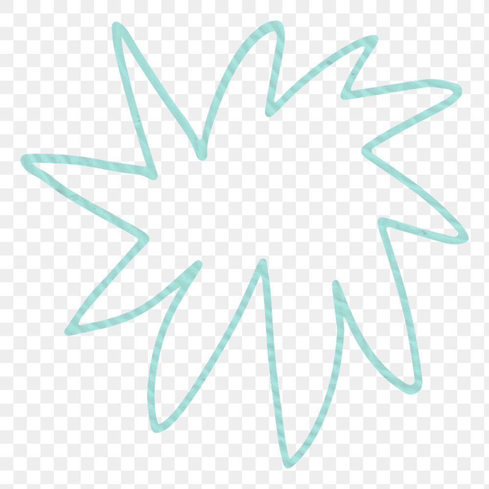 Png star style drawing blue design element