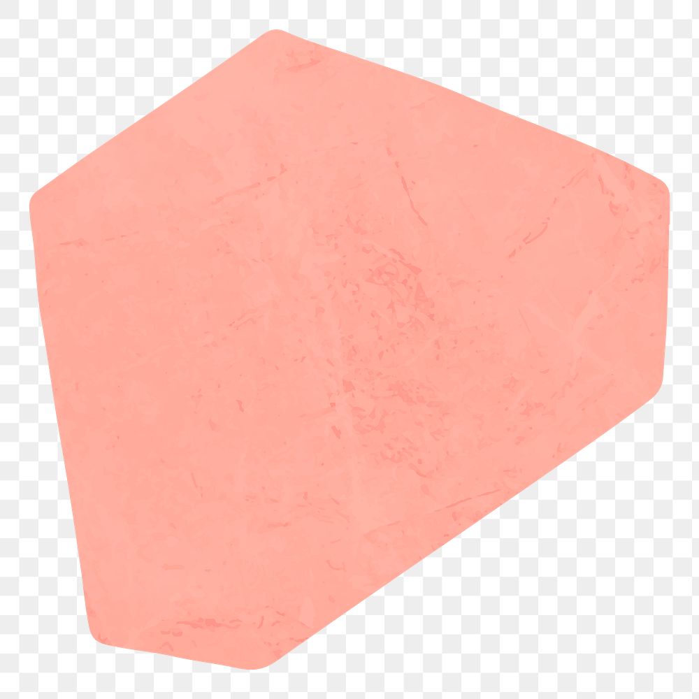 Png pink hexagon shape in memphis style design element