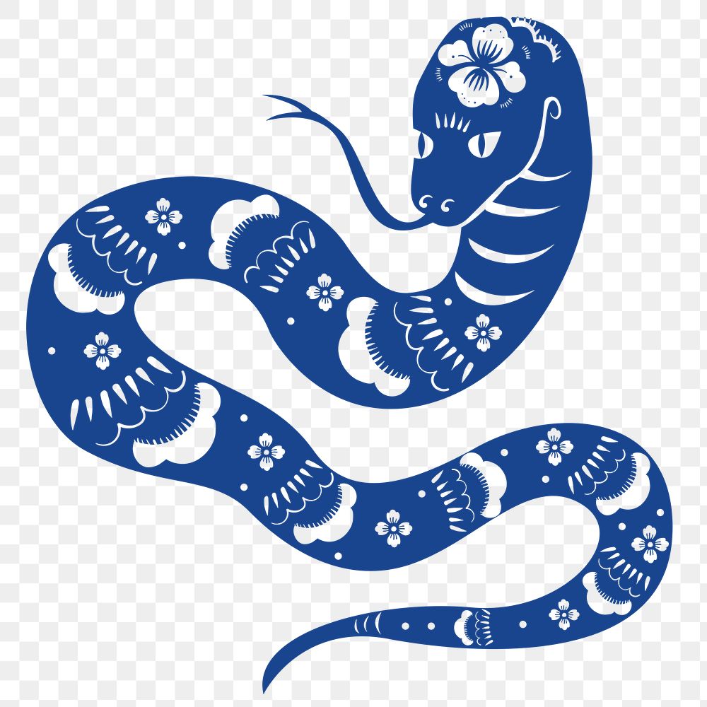 Png year of snake Chinese horoscope animal illustration