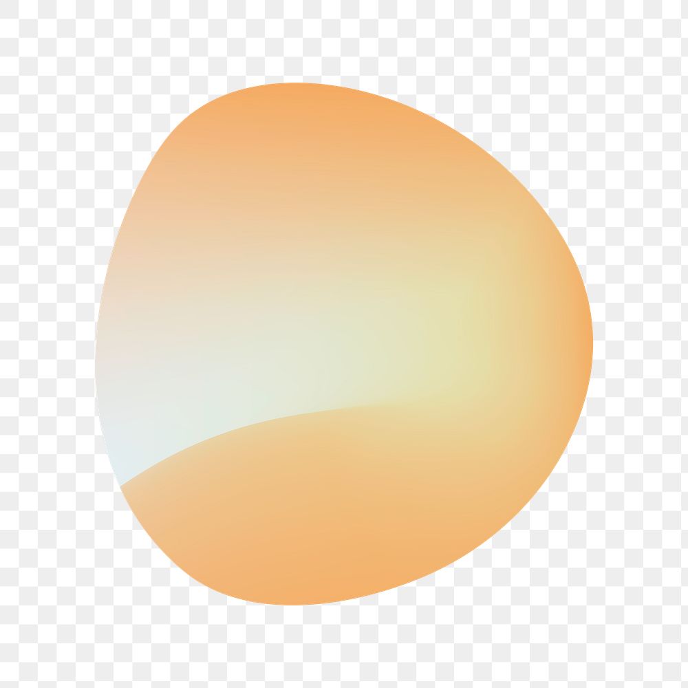 Gradient sticker png orange circle shape